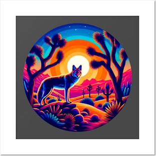 Coyote Sunset Posters and Art